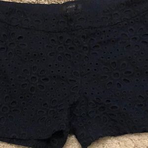 Black Lace J. Crew Shorts